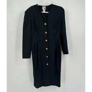 Cynthia Howie Women Vintage Shirt Dress Size 8 Minimalist Classic Capsule Career